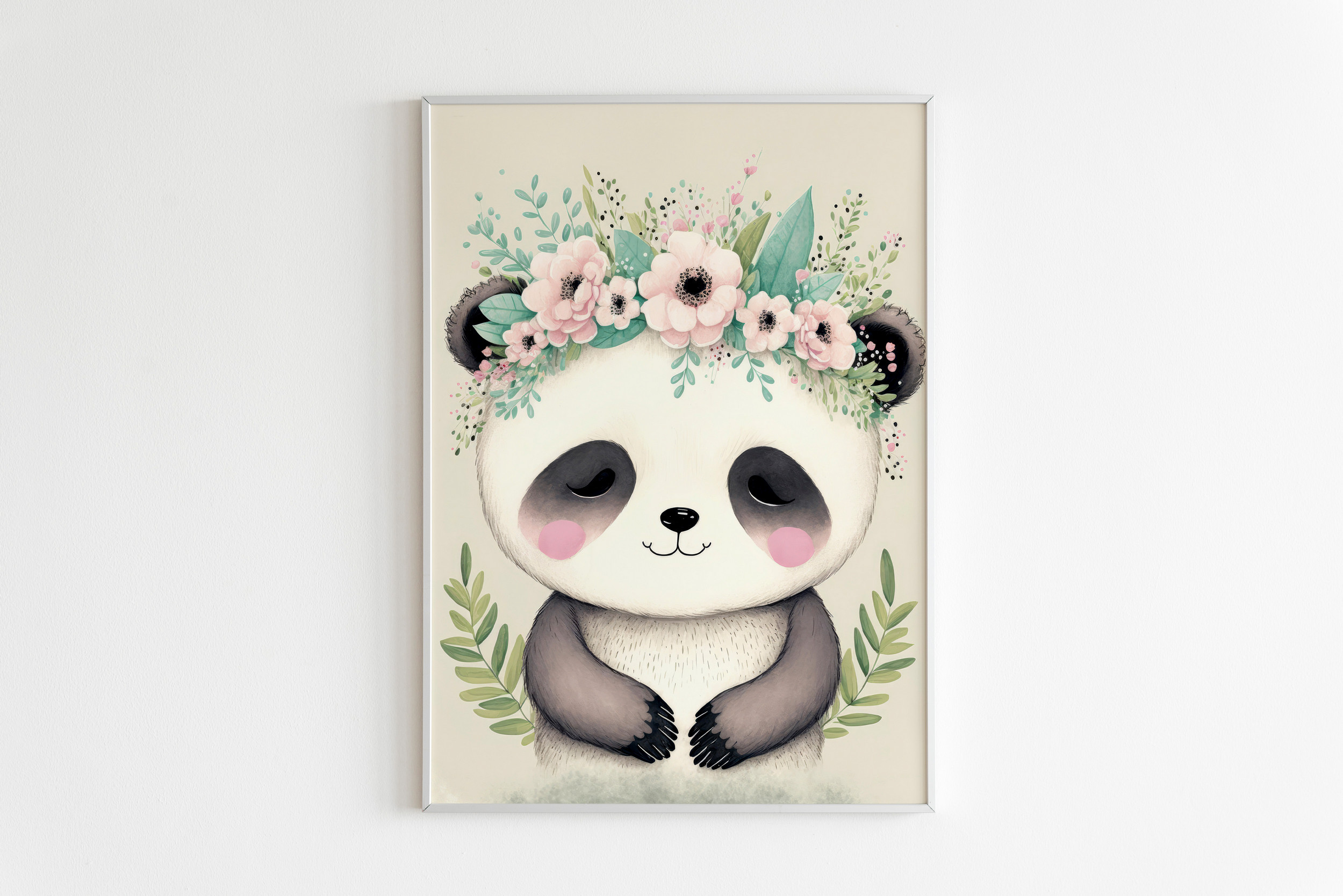 Cute Vintage Panda Nursery Drawing Graphic by Foralfy · Creative Fabrica