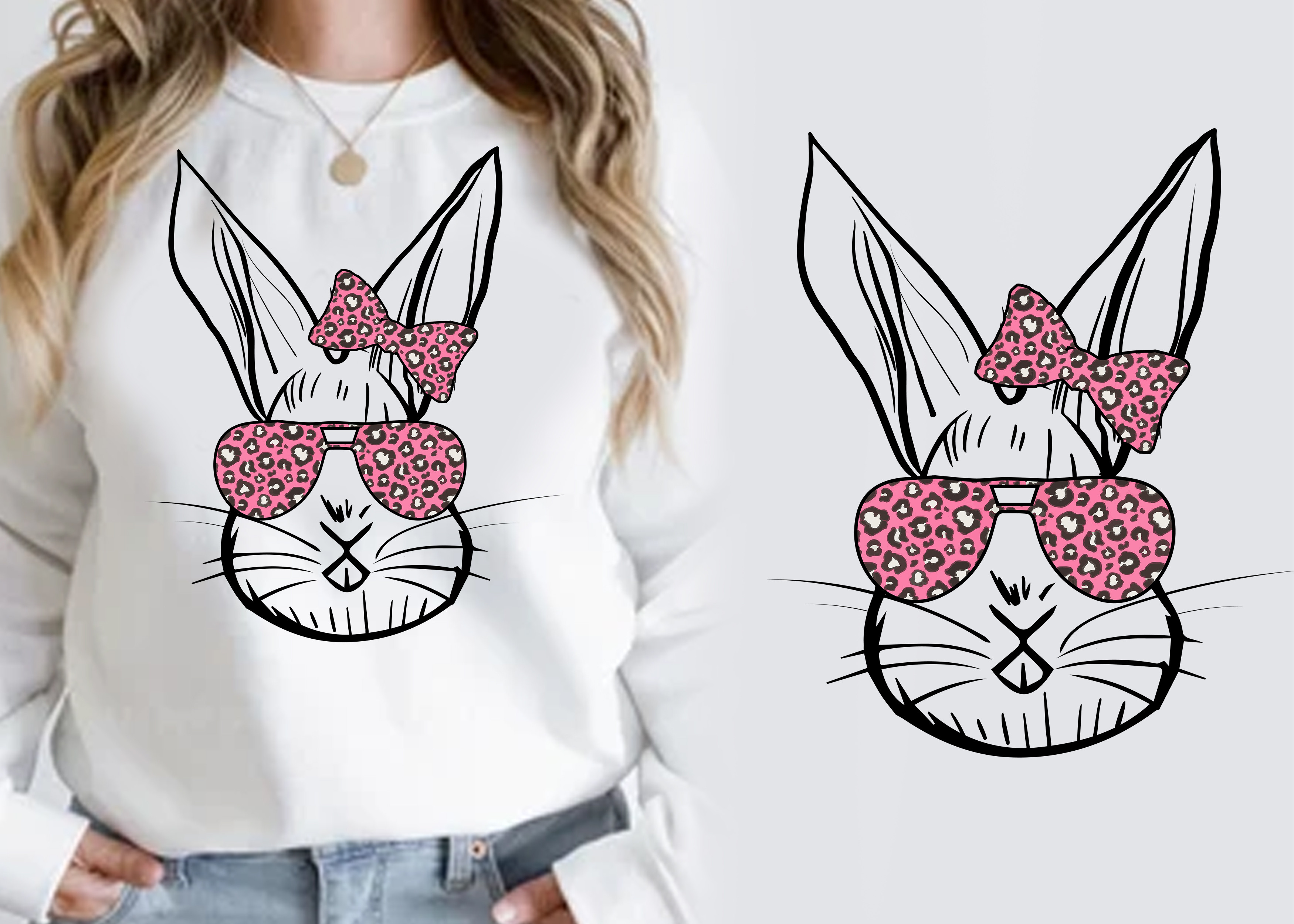 Bunny Face with Sunglasses Easter Shirt Graphic by syedafatematujjuhura ...