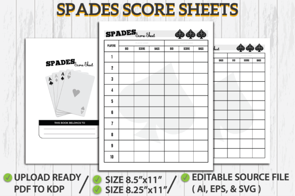 Split Card Game Score Sheets Graphic by Cool Worker · Creative Fabrica