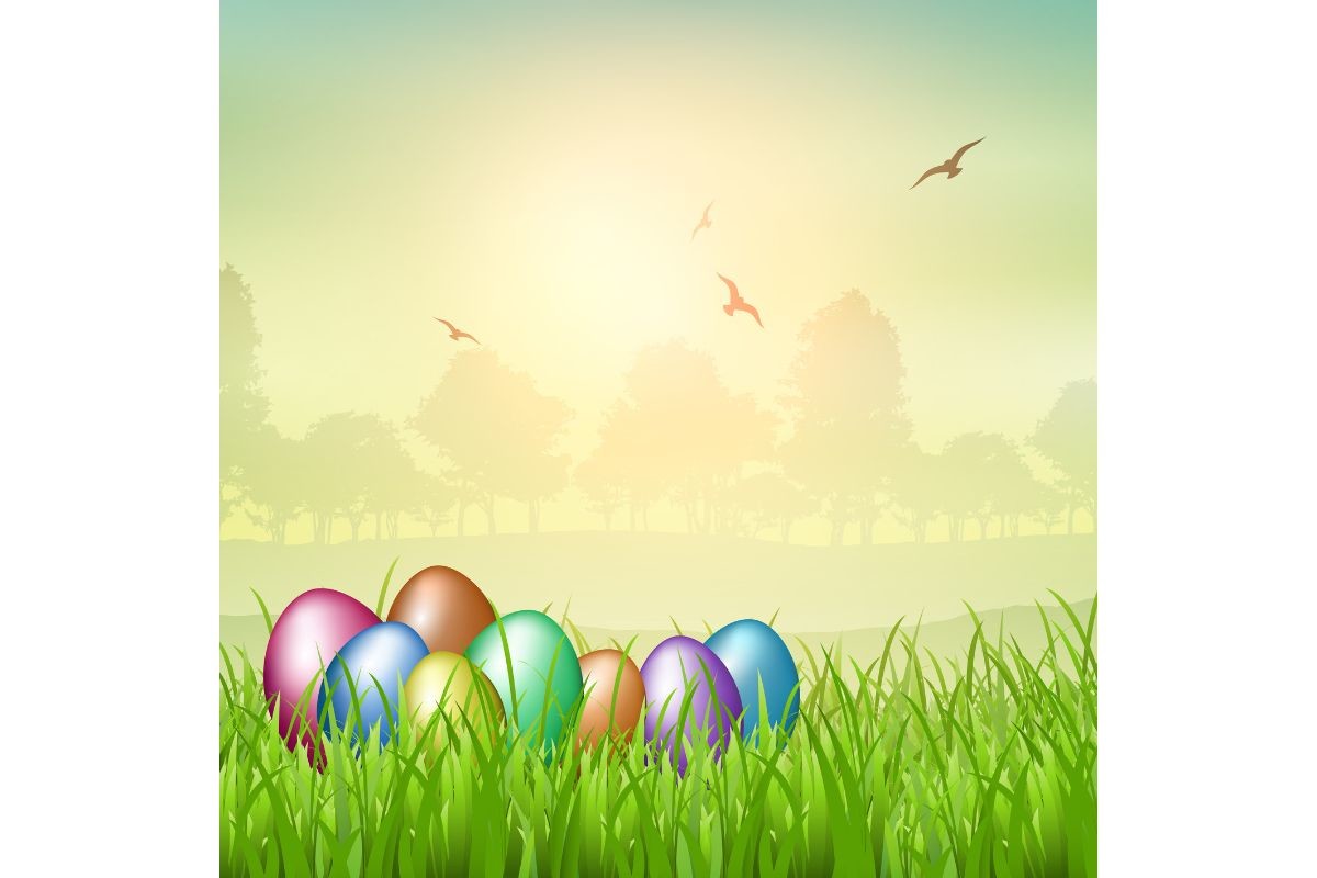 Easter Egg Background Graphic By Kjpargeter Images · Creative Fabrica