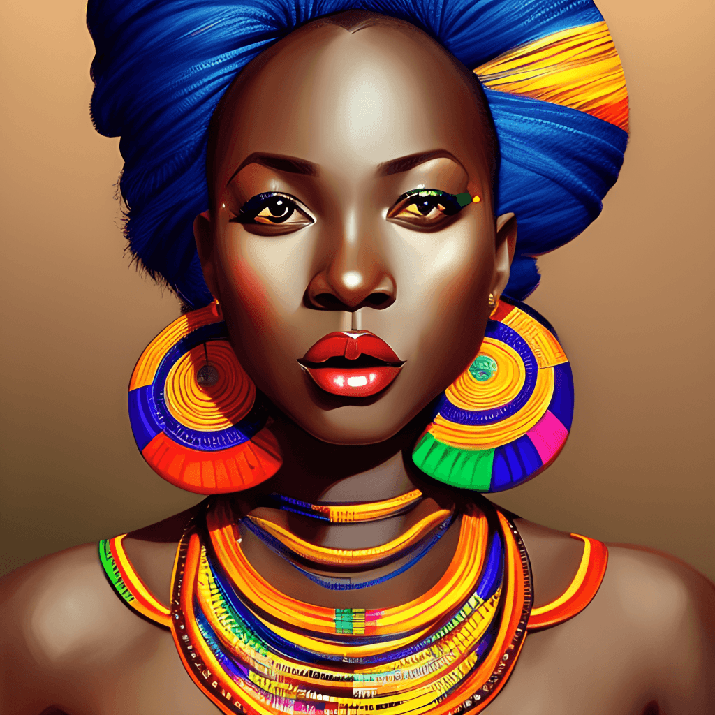 Stunning African Woman in Traditional Clothing · Creative Fabrica