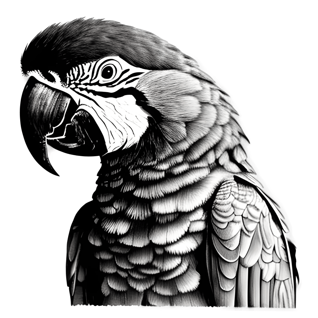 Macaw Coloring Page · Creative Fabrica