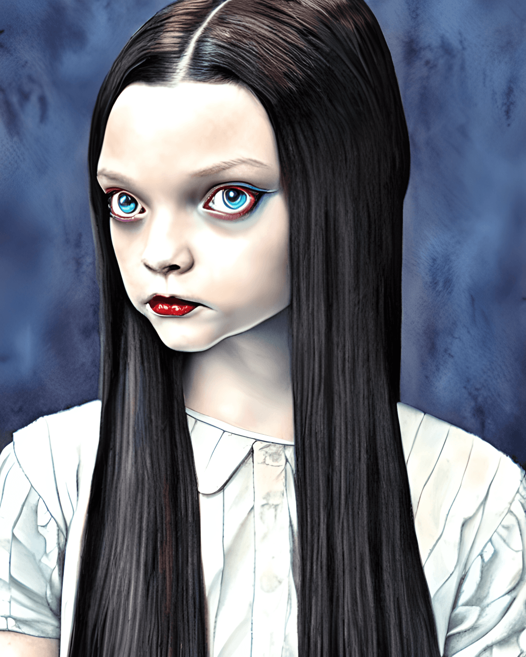 Wednesday Addams from Addams Family Movie Stunning Ultra Realistic Soft ...