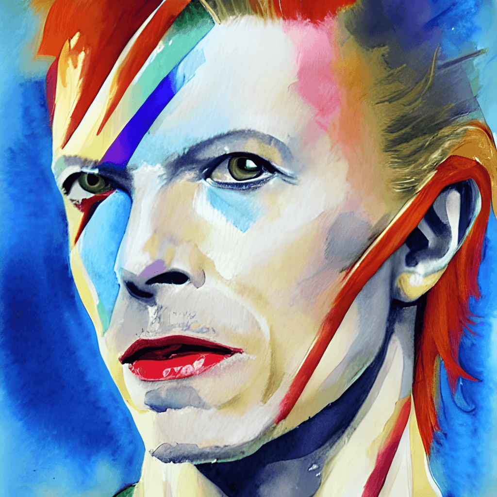 David Bowie a Watercolor Tribute · Creative Fabrica
