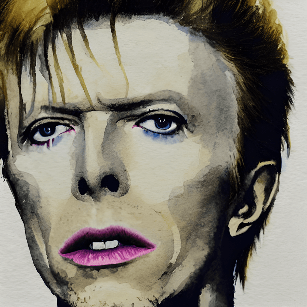 Watercolor of David Bowie · Creative Fabrica