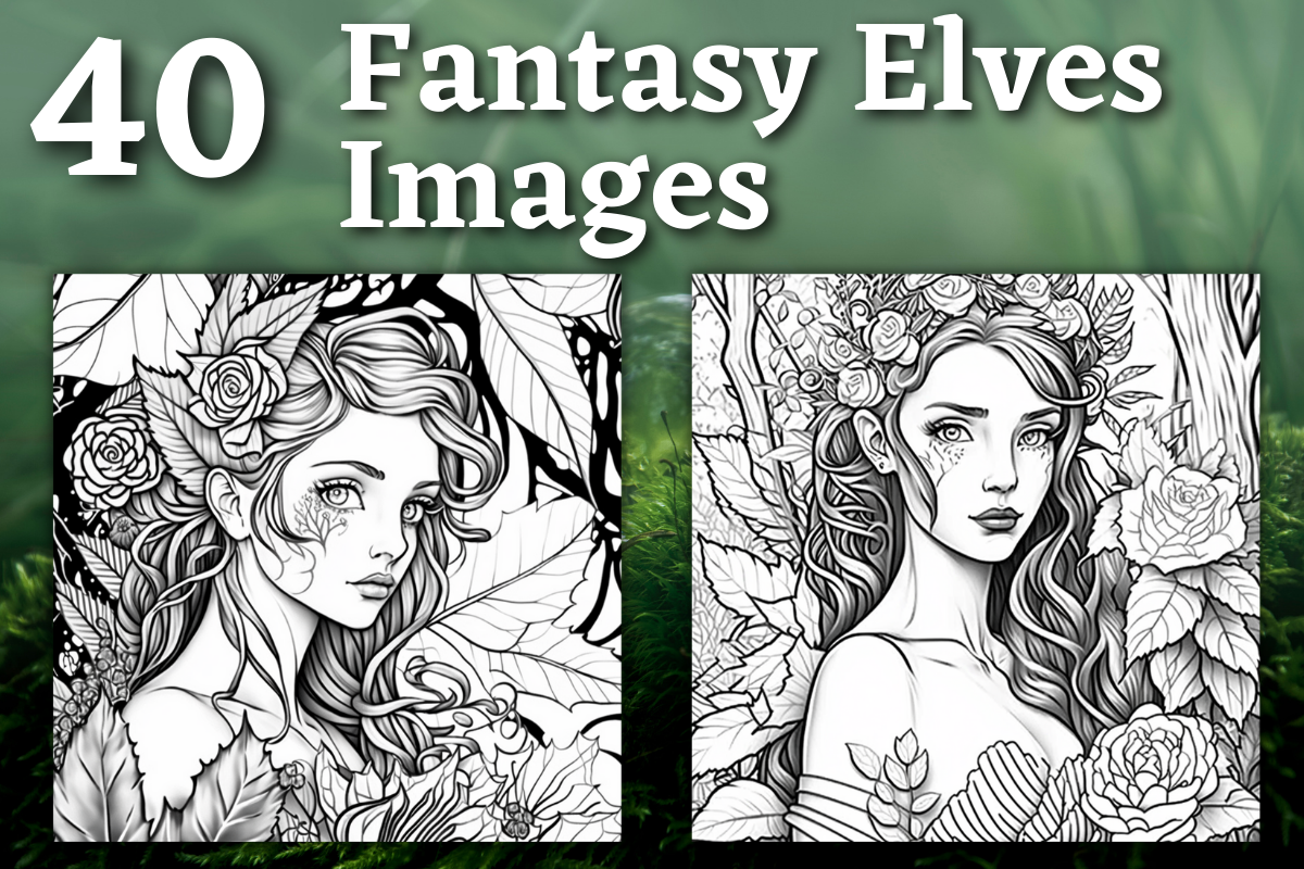 40 Fantasy Elves Images for Adults Graphic by DigitalsHandmade ...