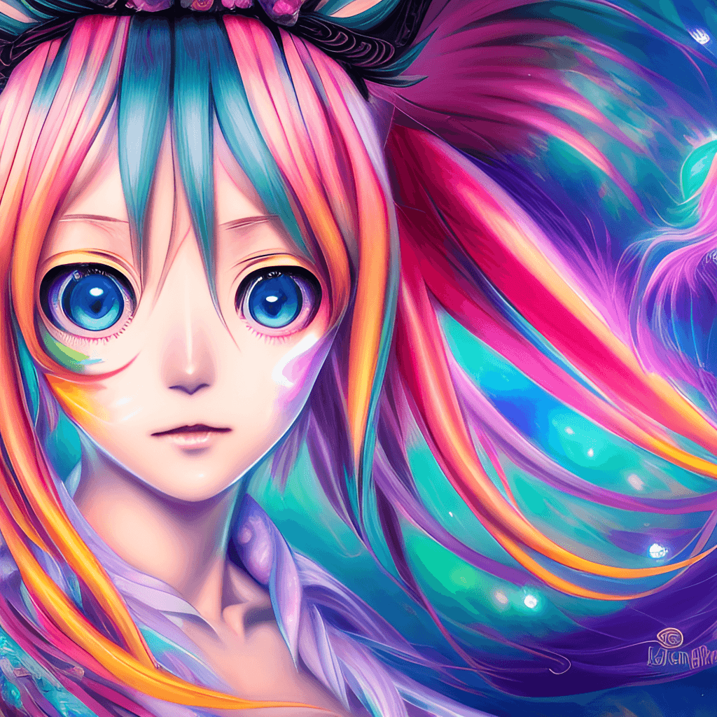 Intricately Rendered Anime Miku · Creative Fabrica