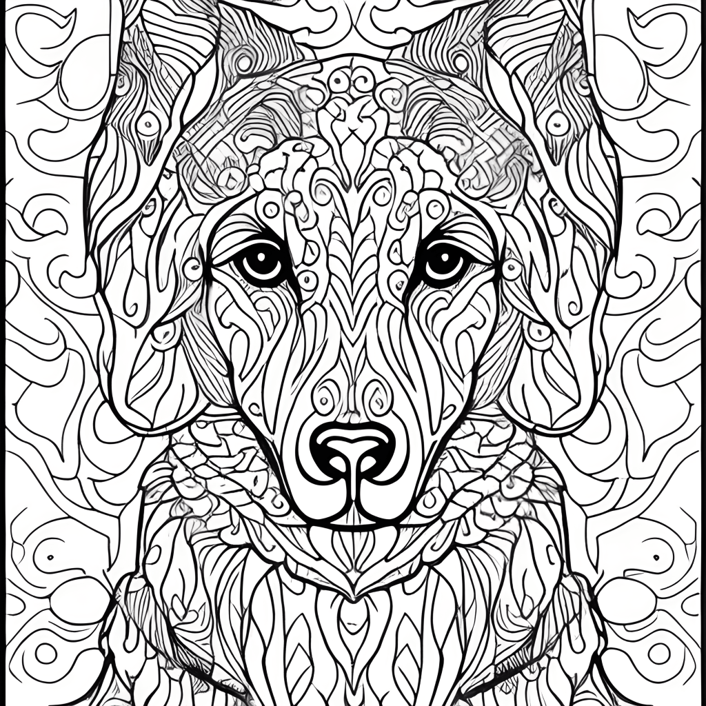 Beautiful Puppies Coloring Page · Creative Fabrica