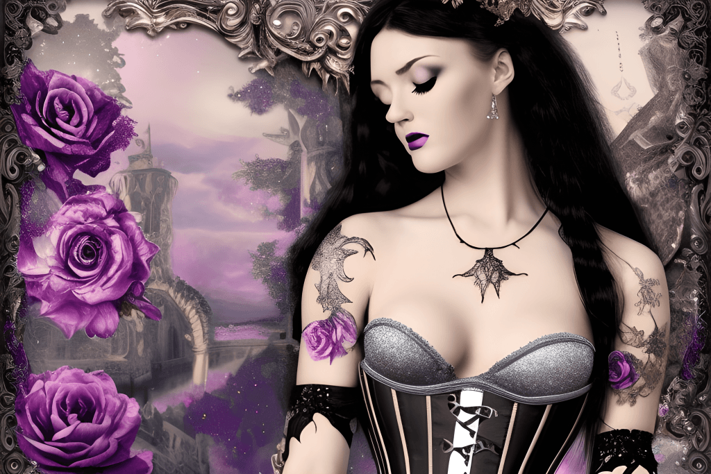 Gothic Princess Renaissance Corset Overbust in Mysterious