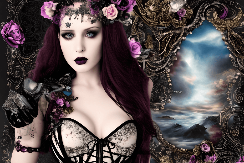 Gothic Princess Renaissance Corset Overbust in Mysterious