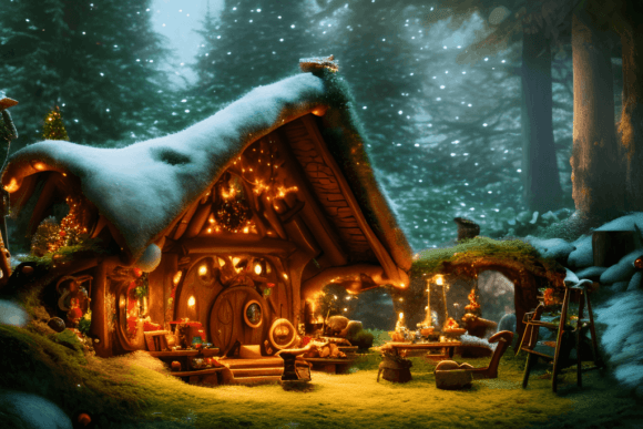 Hobbit Hole Diorama DIY Kit W/ Fairy Lights Hobbiton Gift 