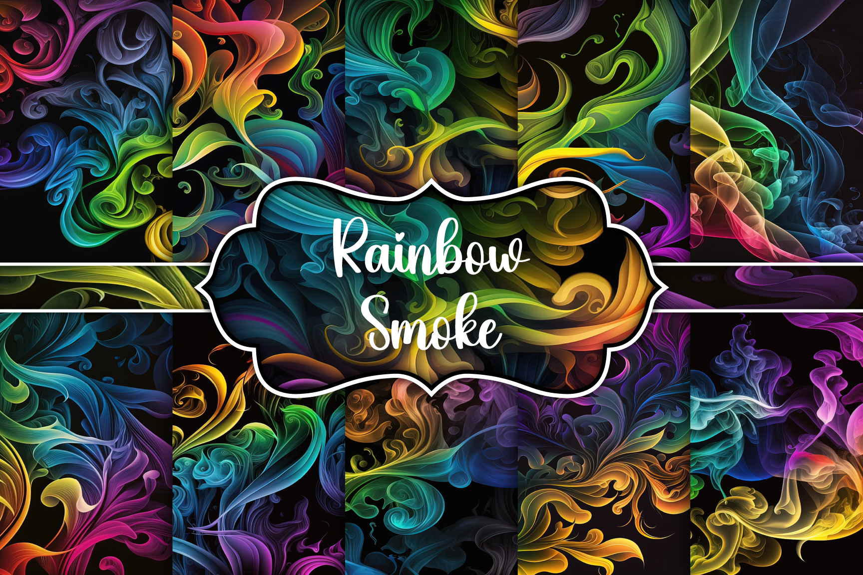 rainbow smoke wallpaper