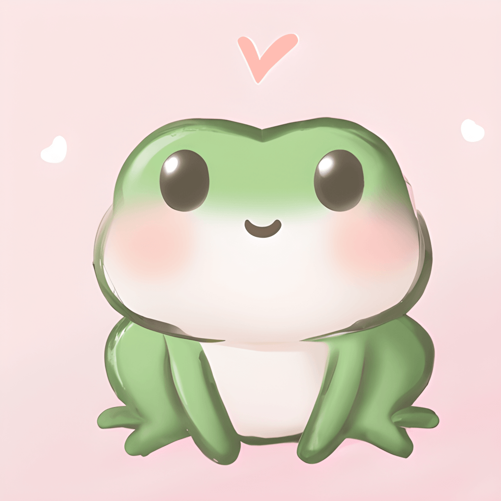 Cute Pastel Frog Cartoon Kawaii Chibi · Creative Fabrica