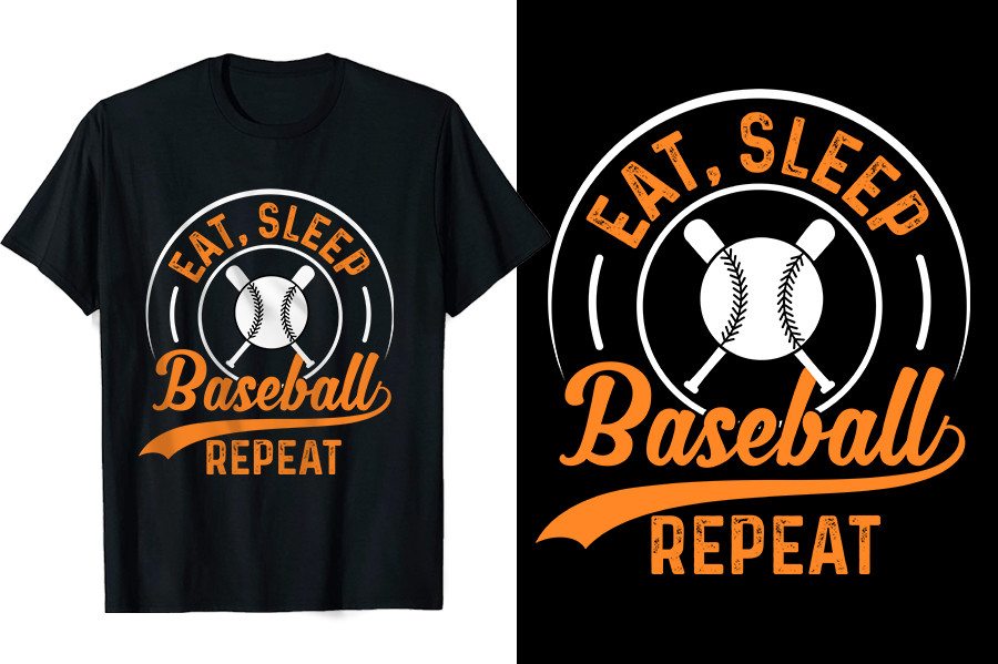 Eat Sleep Baseball Repeat T-shirt Design Graphic by lakiaktertsd ...