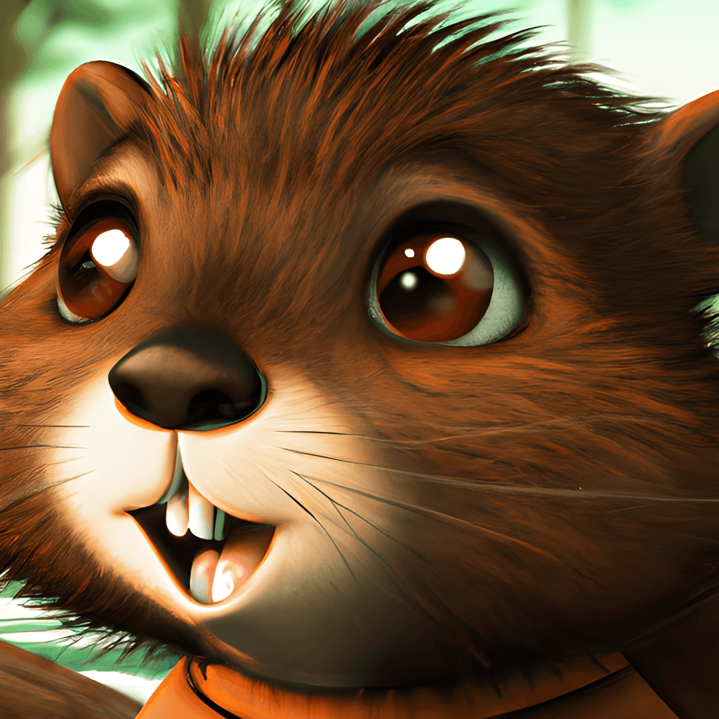 Cute and Adorable Baby Beaver Cartoon Character · Creative Fabrica