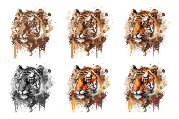Watercolor Tiger Vector Illustration Graphic by BreakingDots · Creative ...