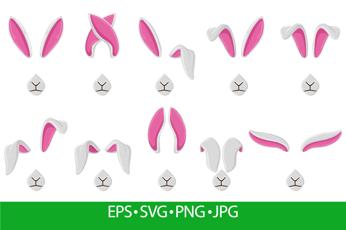 Cartoon Rabbit Ears, Cute Bunny Ears Graphic by winwin.artlab ...