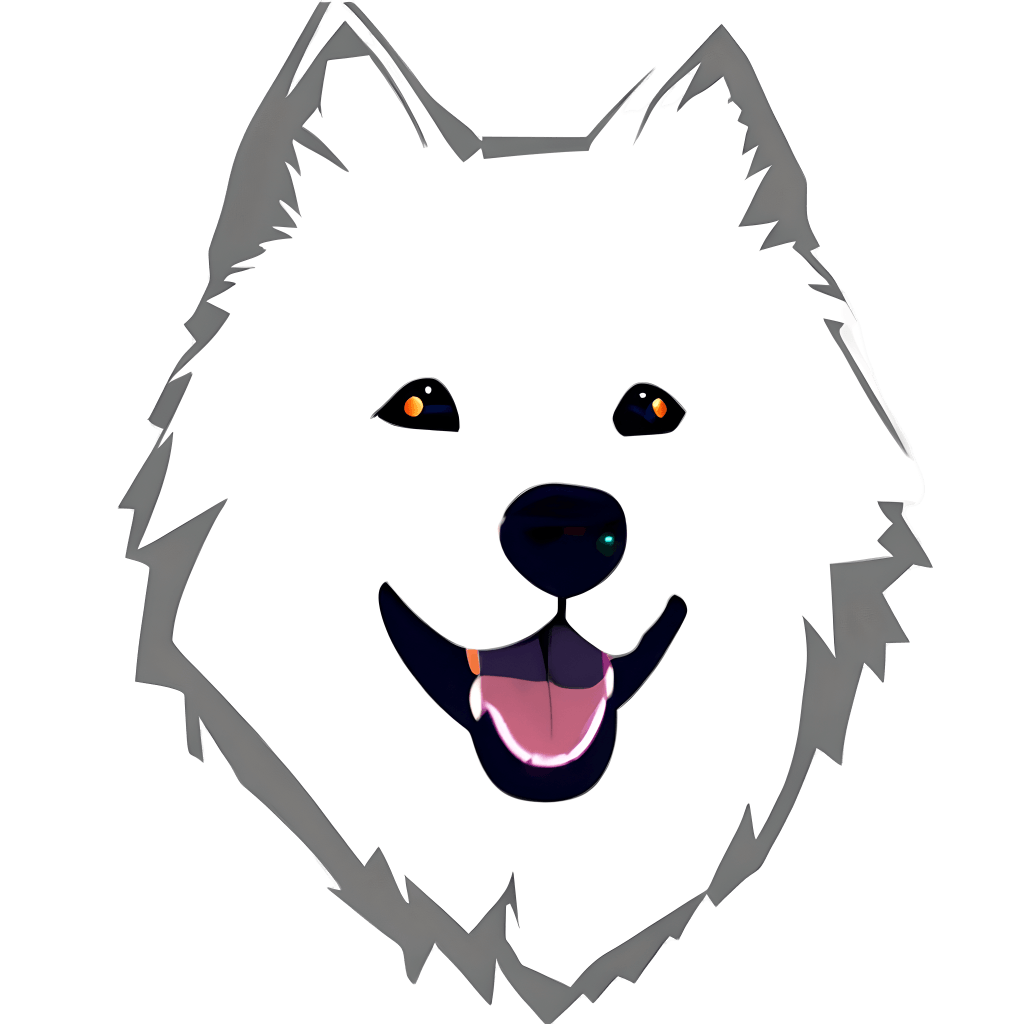 Happy Samoyed Coloring Page for Children · Creative Fabrica
