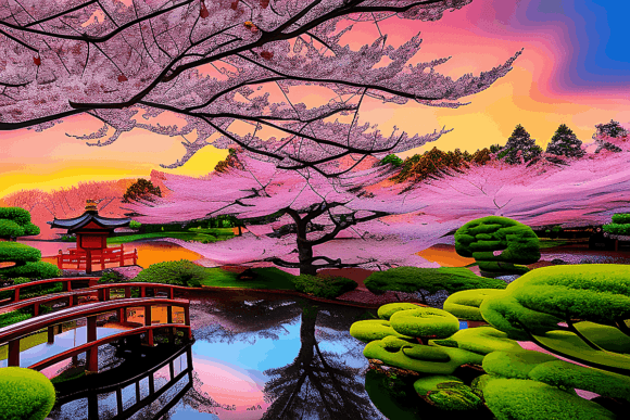 The Beauty of Japanese Landscapes Graphic by eifelArt Studio · Creative ...