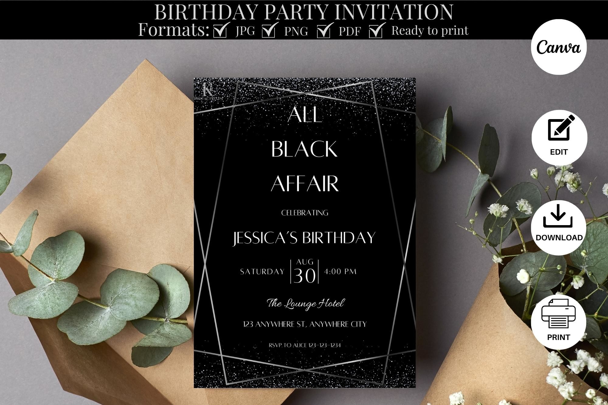 Stitch Editable Birthday Invitation Template, Printable Birthday Party  Invitations, Digital Kids Party Invite, Digital Bday Card Invite 