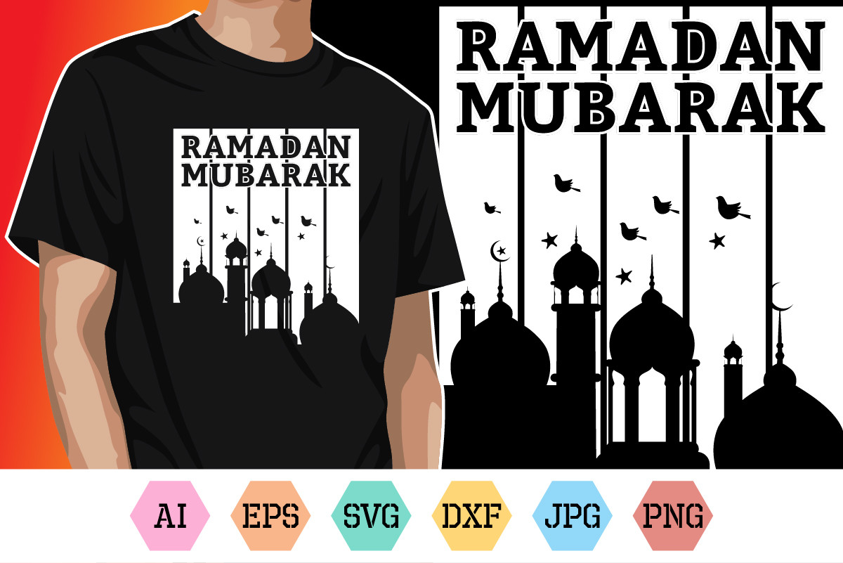 Ramadan Mubarak Day Typography Svg Shirt Graphic By Creativesvgzone