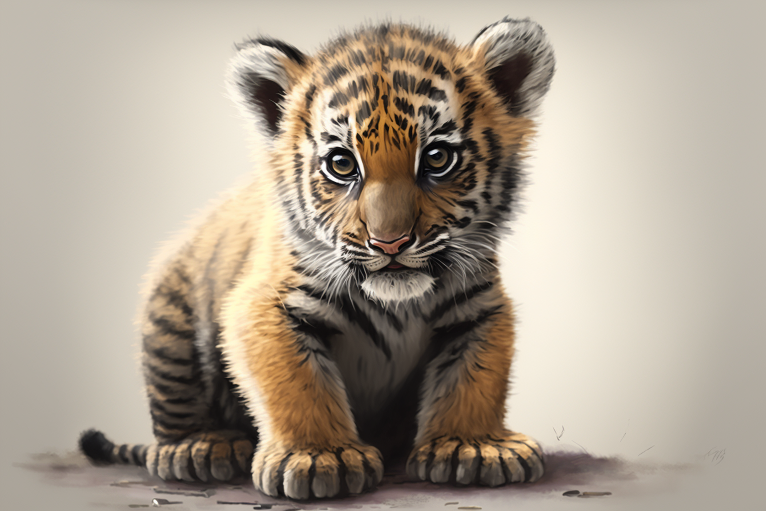Cute Baby Tiger Illustration 1 Graphic by 1xMerch · Creative Fabrica