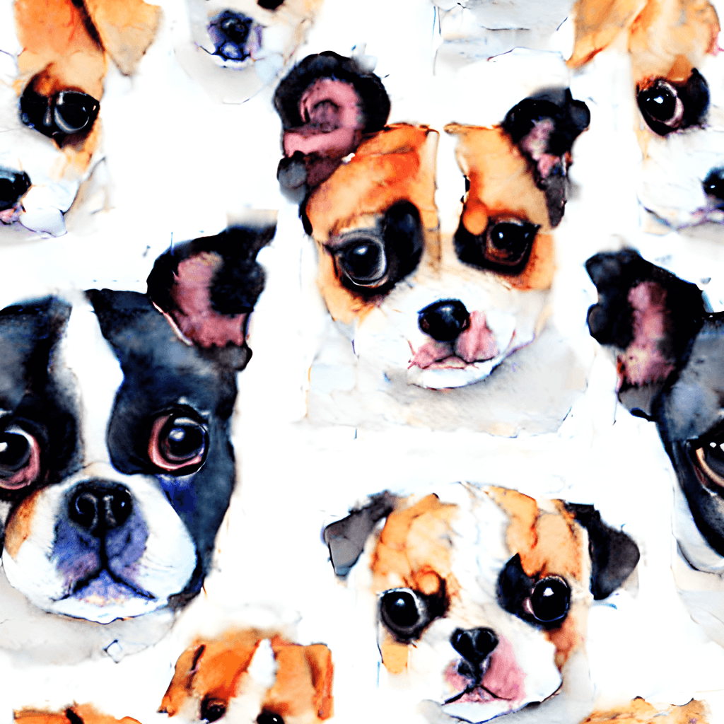 Watercolor Small Dog Pattern · Creative Fabrica