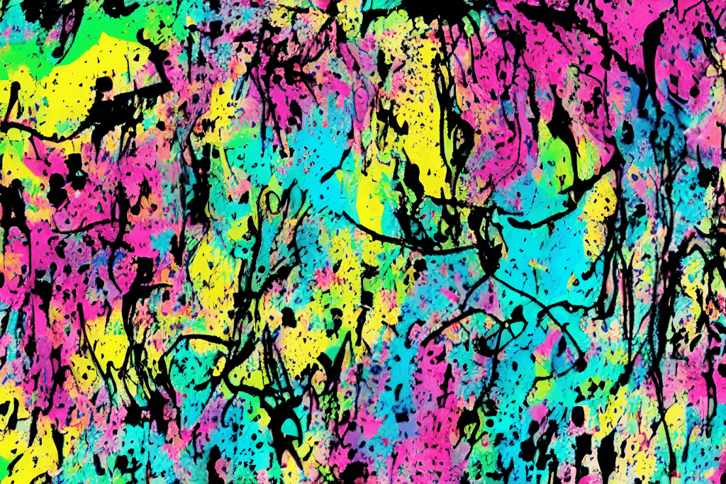 neon paint splatter background