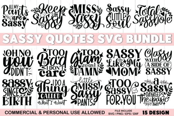 Sassy Quotes Svg Bundle Graphic By Crafthome · Creative Fabrica