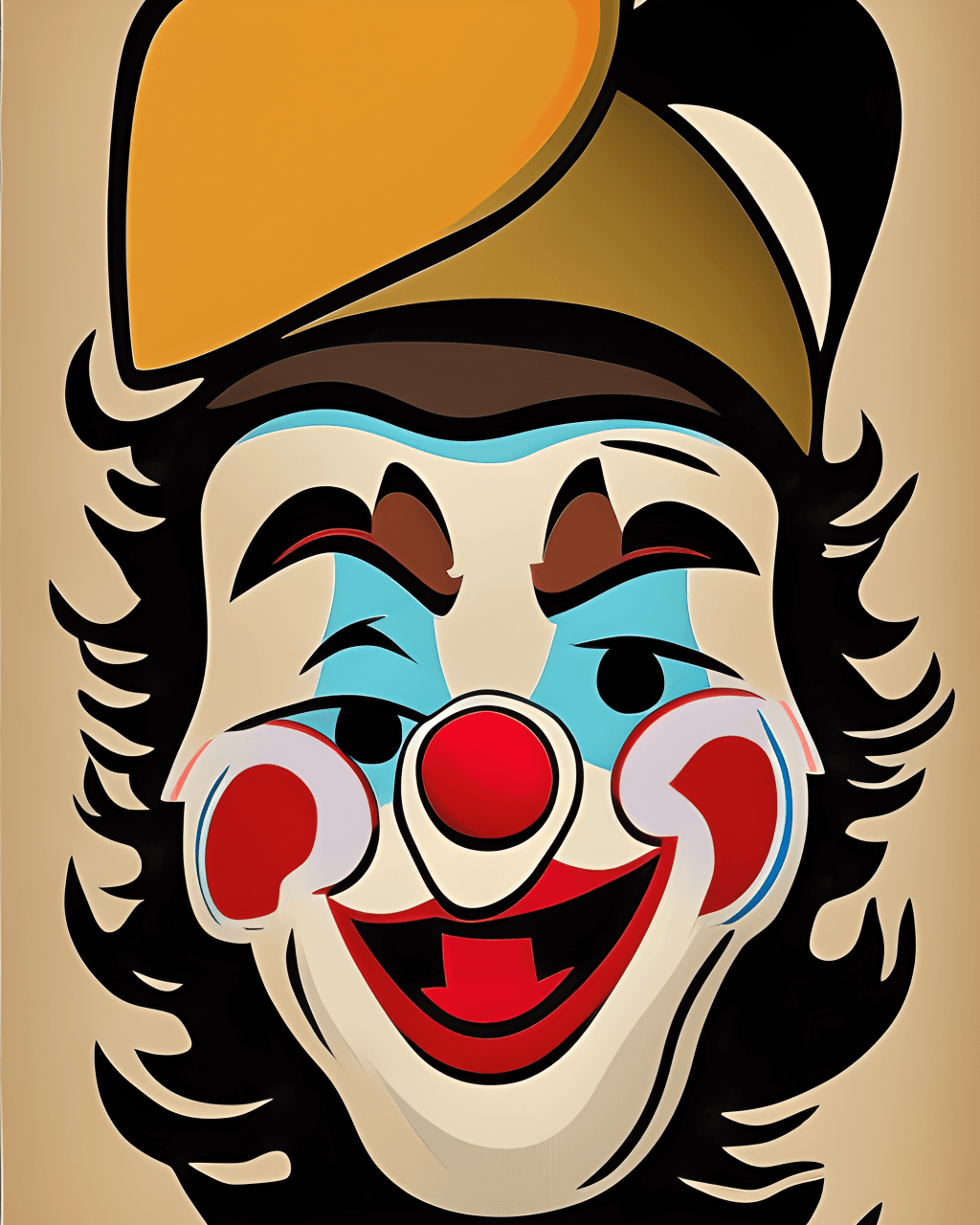 Retro Art Style Clowns · Creative Fabrica