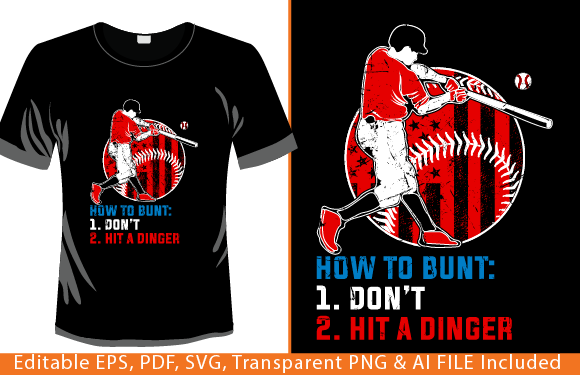 How to Bunt Don't Hit a Dinger Baseball Graphic by tarekarts99 ...