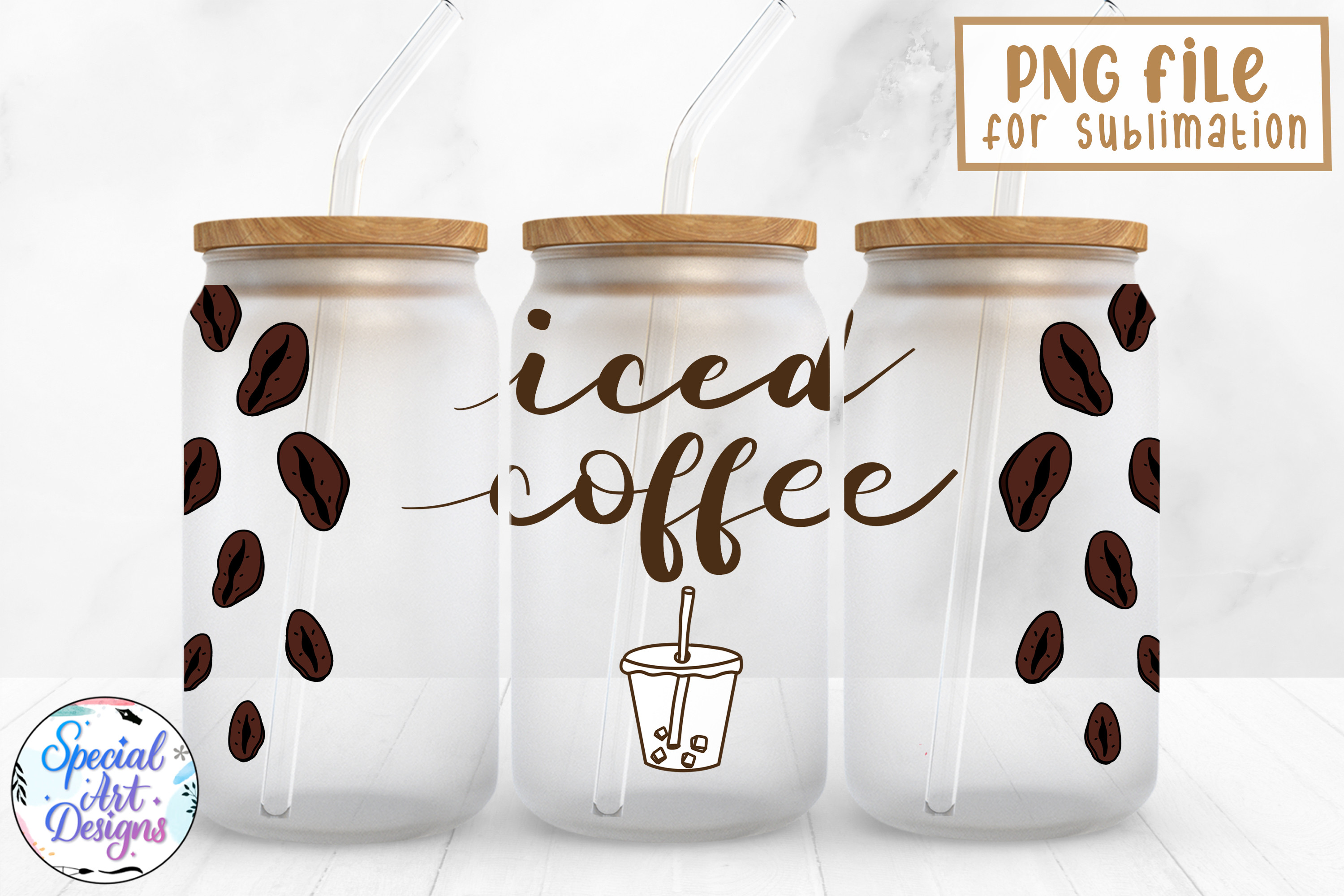 Libbey Glass Cans | Sublimation Iced Coffee Cups | 25oz