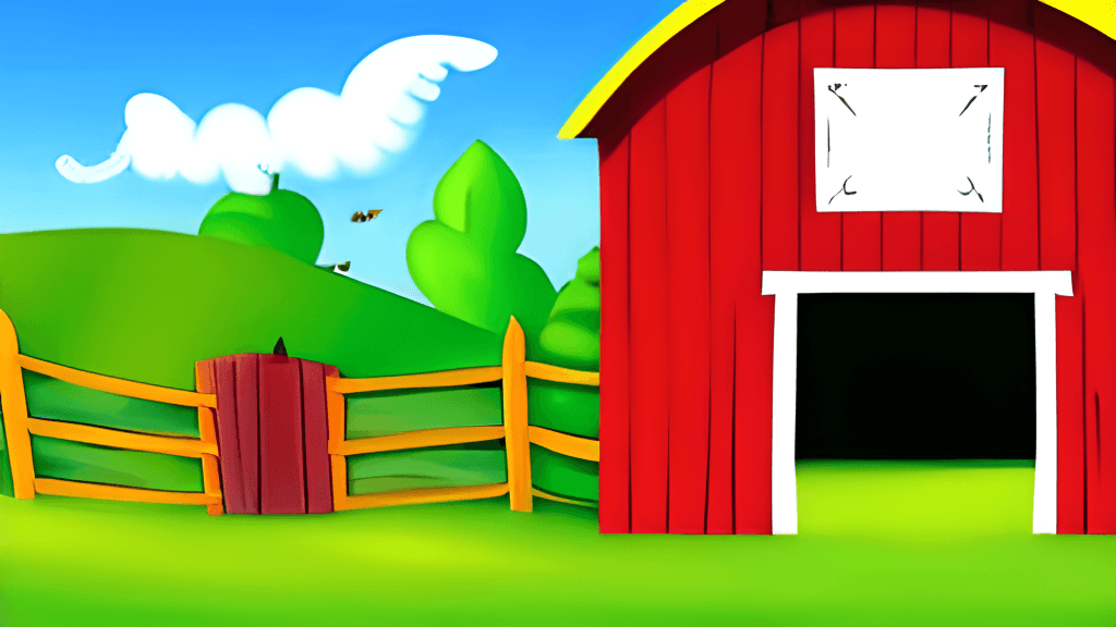 cartoon farm scene