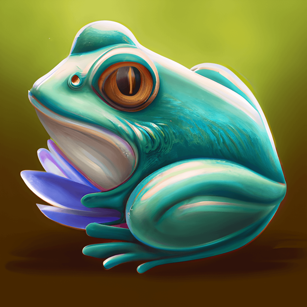 Frogs a Highly Detailed and Hyper Realistic Digital Art Graphic of
