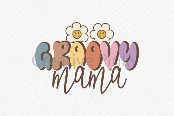 Groovy Mama Retro Mama Sublimation Graphic by Creative Pinky · Creative ...
