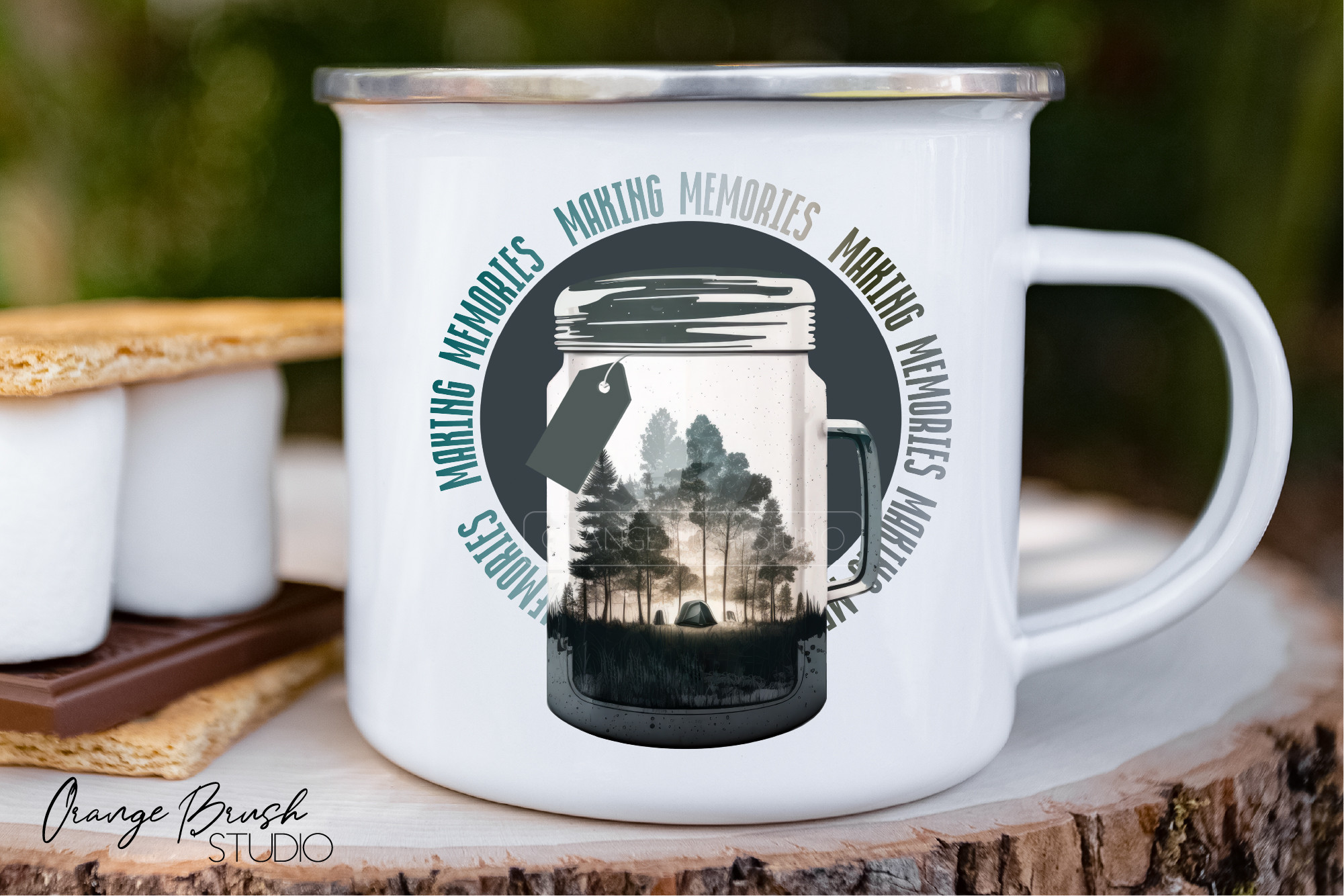 Summer Camping Sublimation Design PNG Graphic by Orange Brush Studio ...