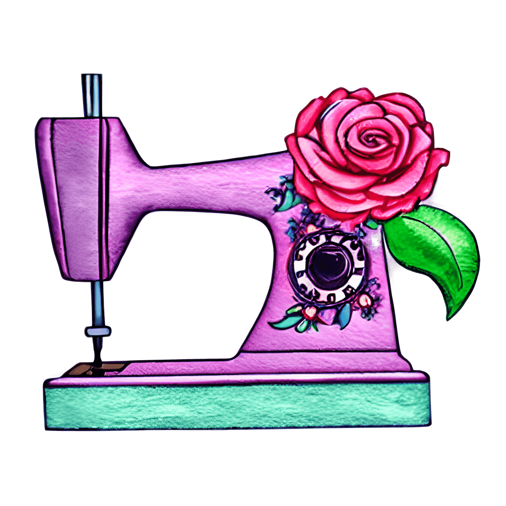 Máquina de coser rosa vintage en acuarela Shabby Chic · Creative Fabrica