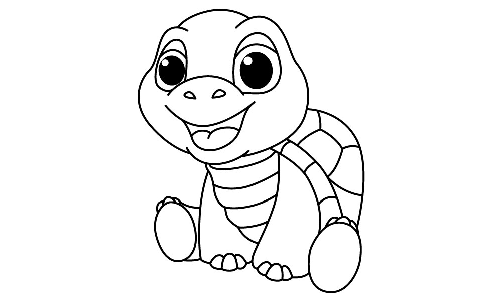 coloring pages of cute turtles