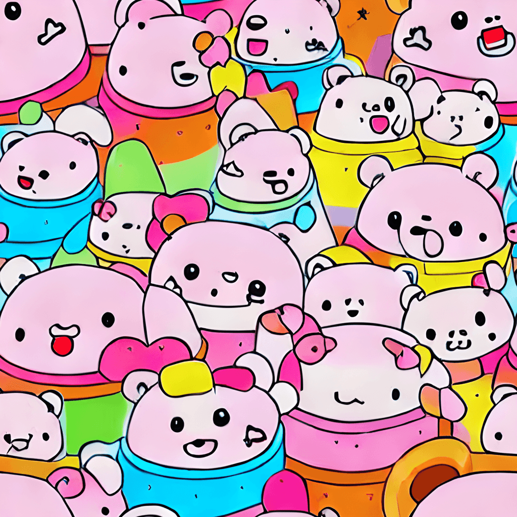 Ice Cream Bear Kawaii Chibi Illustration Line Friends Harajuku ...
