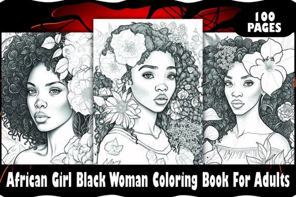 Pop Art Afro-American Women Coloring Book: Celebrating Black Beauty Edition  for Stress Relief and Empowerment for Adults and Kids