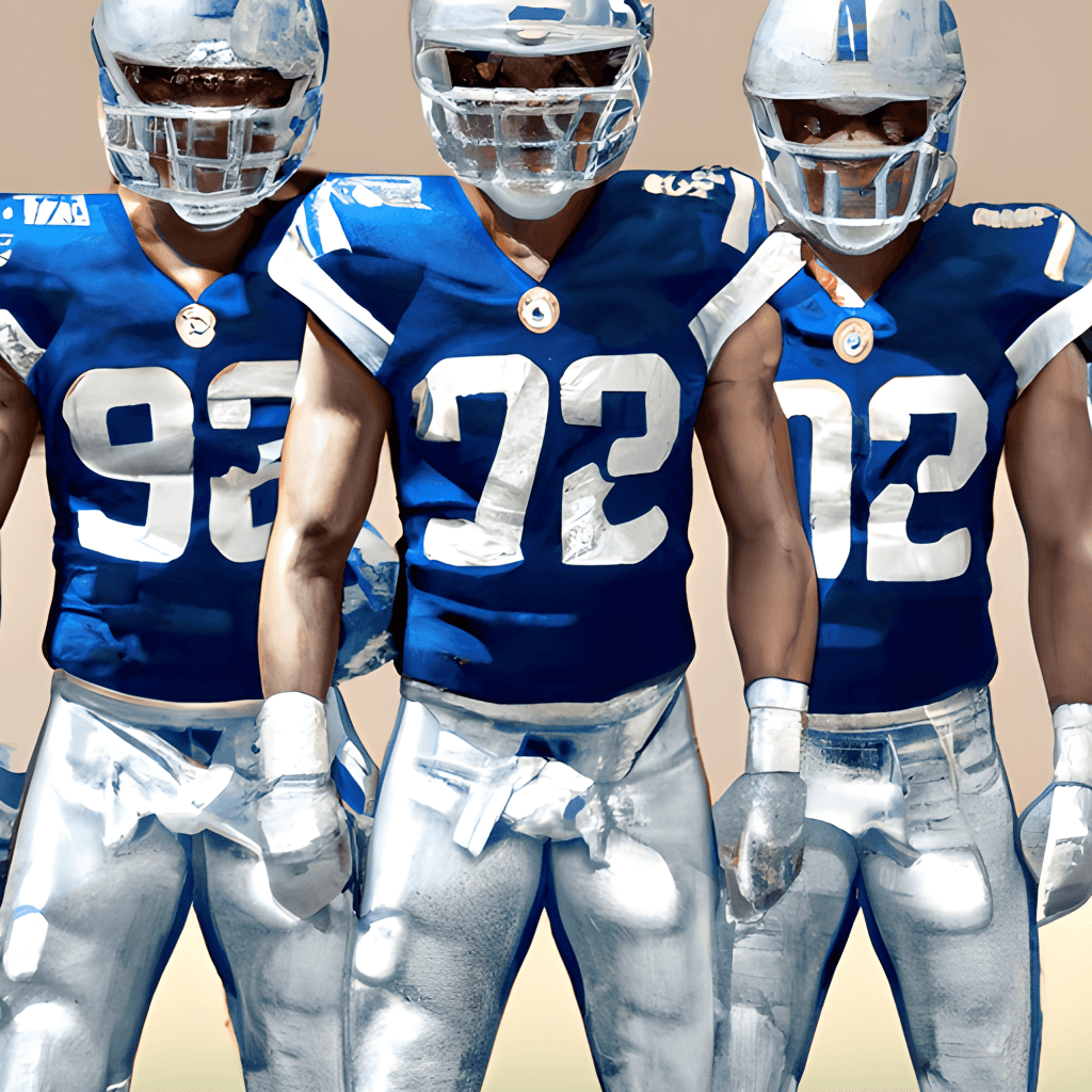 Dallas Cowboys Football Players Standing Together in Their Football Uniforms  · Creative Fabrica