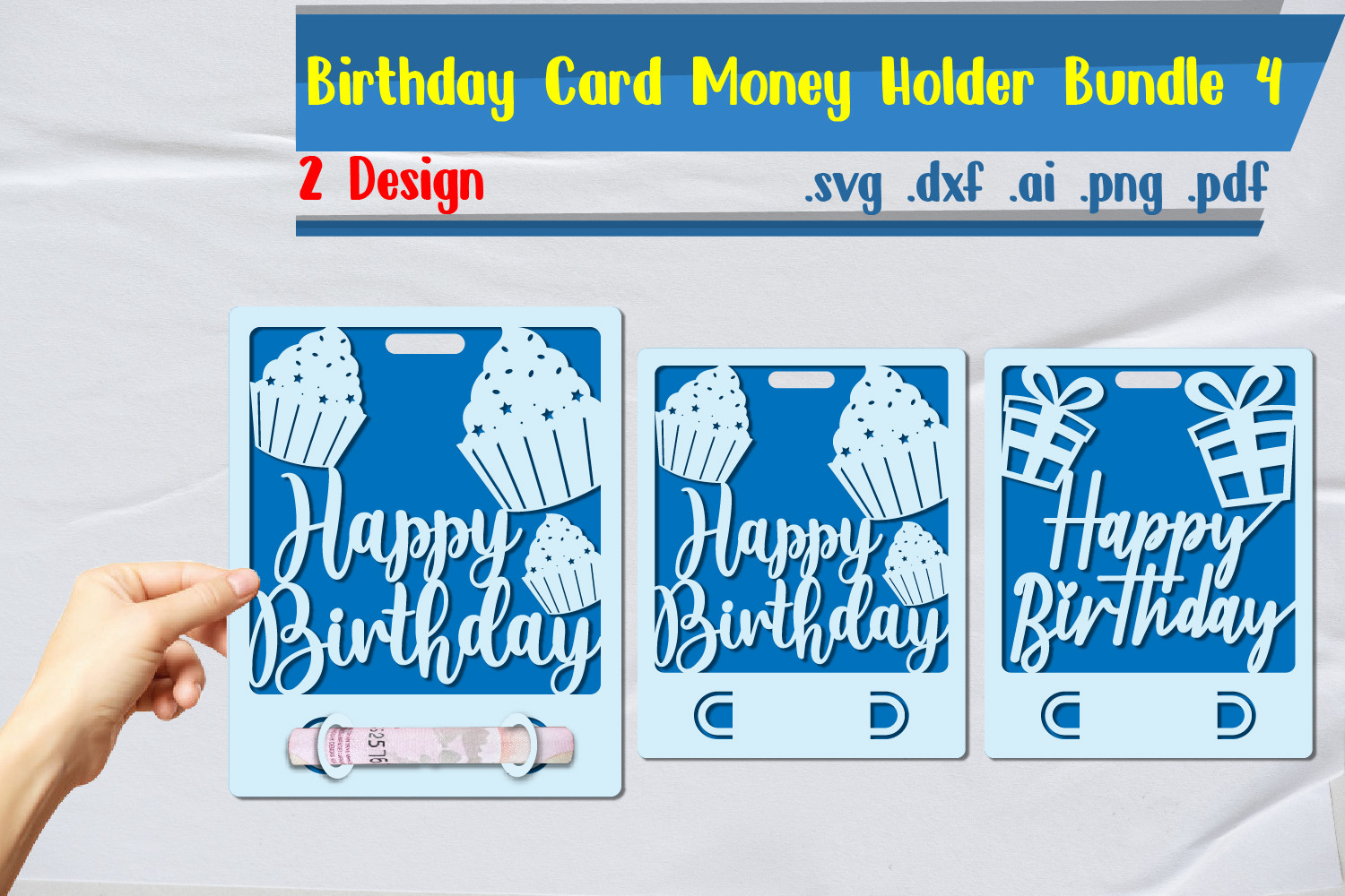 Birthday Card Money Holder Bundle 4 Graphic by assalwaassalwa ...