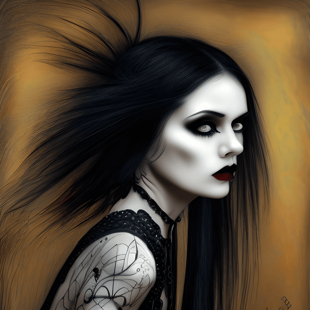 Goth Woman Graphic · Creative Fabrica