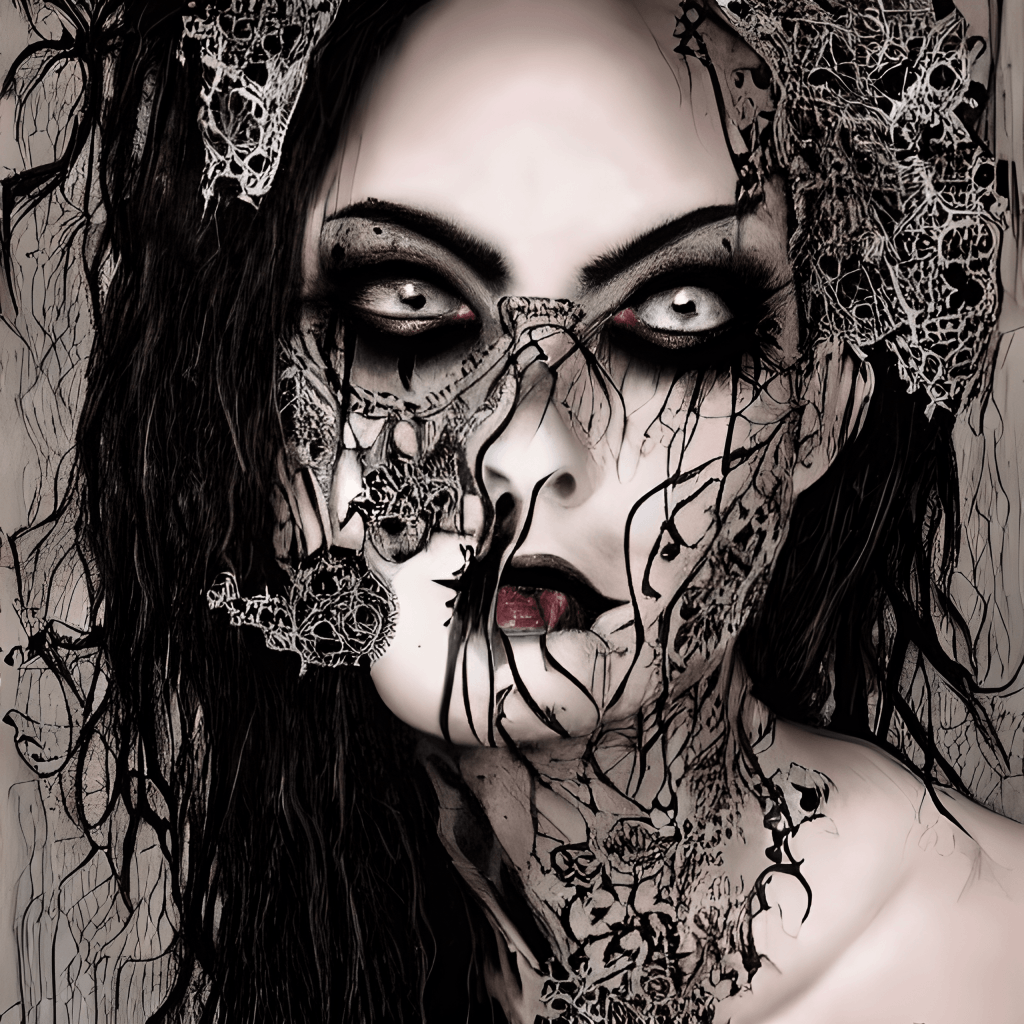Goth Woman Photograph Hyper Realistic Intricate Detail · Creative Fabrica