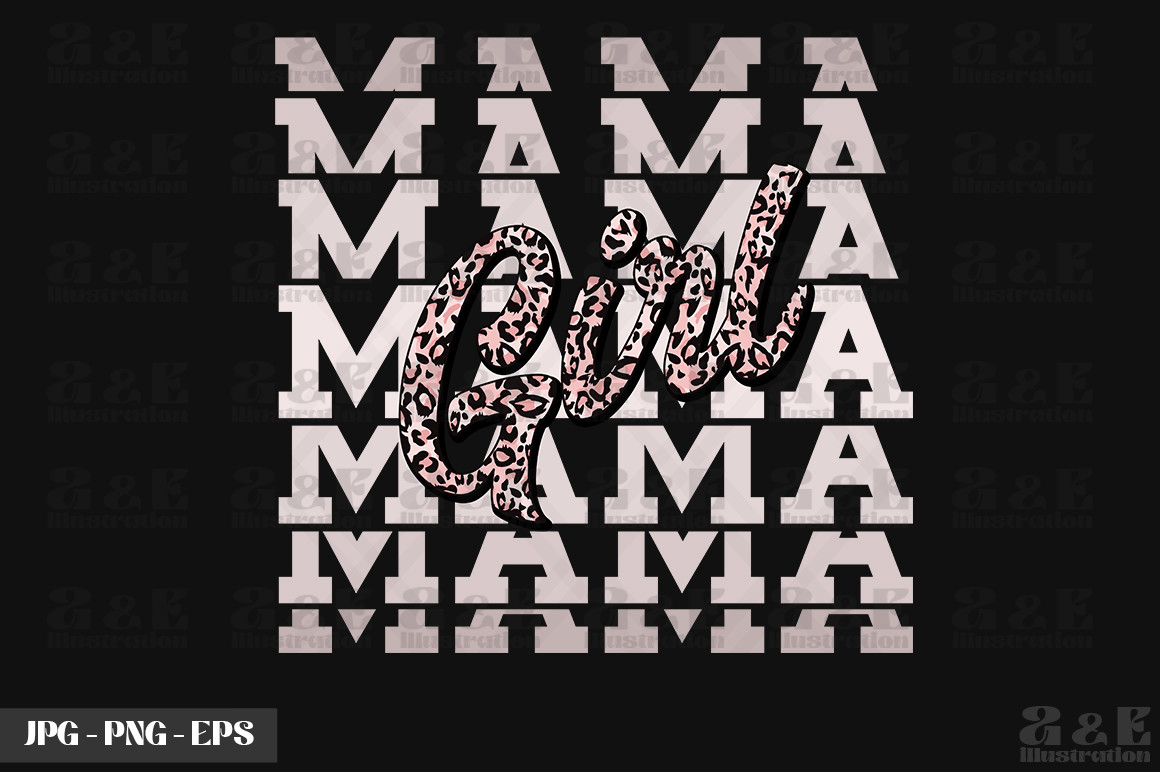 Leopard Print Girl Mama Baby Reveal Graphic by a&e Illustration ...