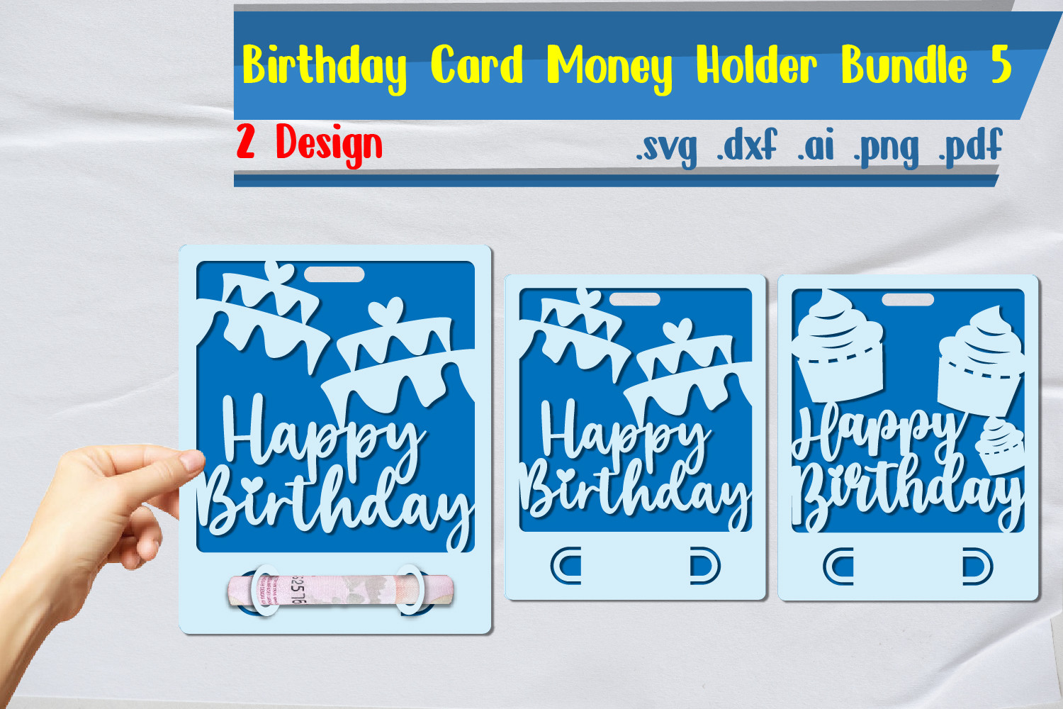 Birthday Card Money Holder Bundle 5 Graphic by assalwaassalwa ...