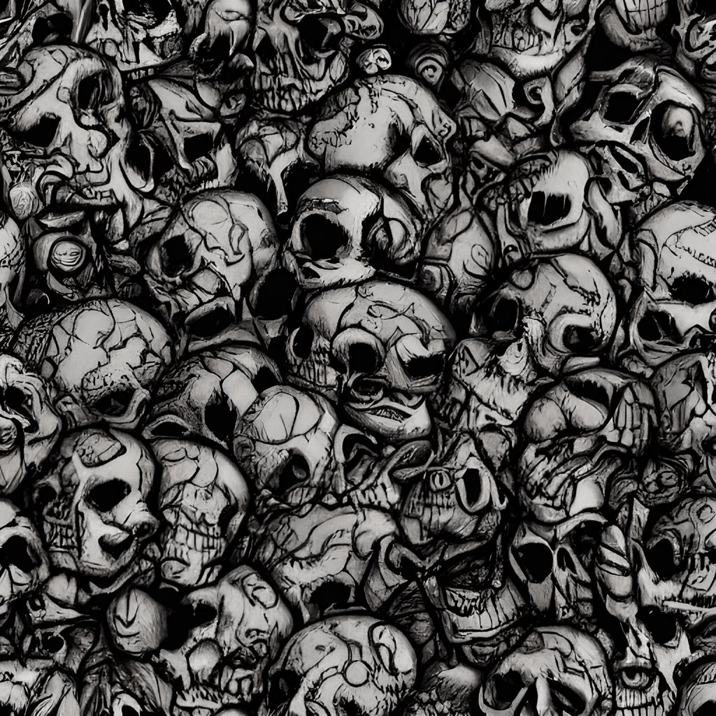 Gothic Skulls Occult Pattern · Creative Fabrica