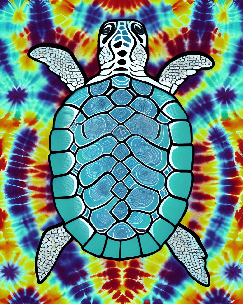 Tribal Sea Turtle Illustration · Creative Fabrica