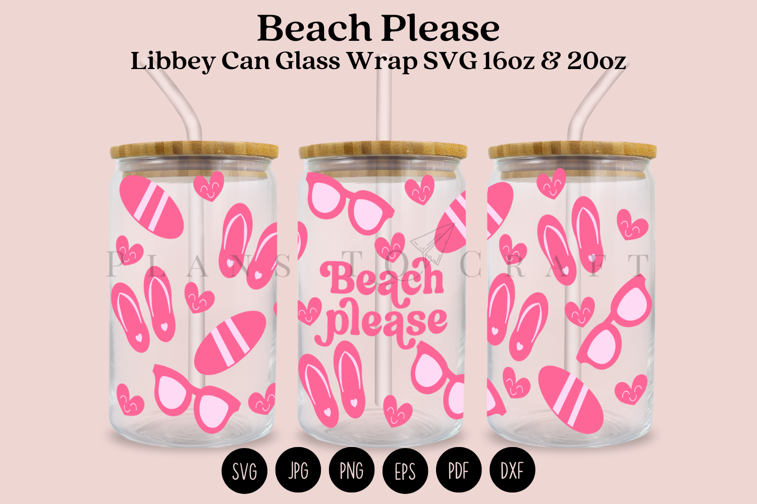 Summer Glass Can Png, 16 Oz Libbey Glass Can Tumbler Sublimation Design,  Beer Can Glass Design, Ocean Glass Png, Libbey Can Wrap Png 