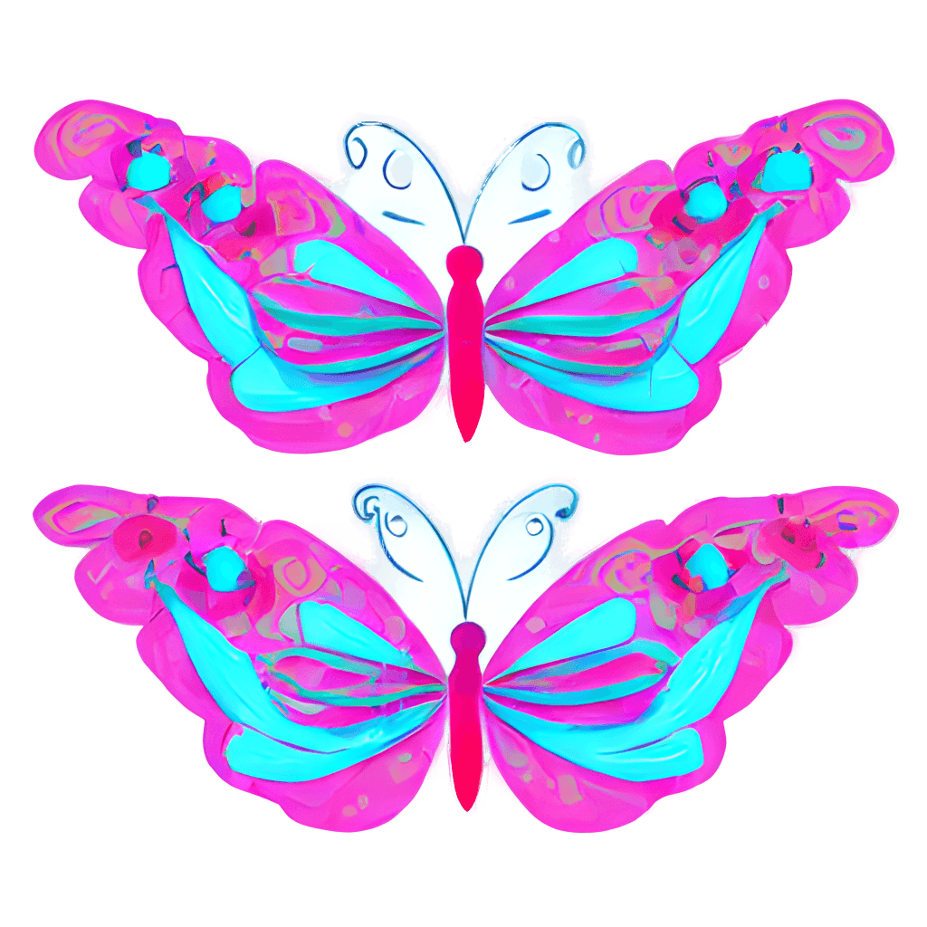 Kleurrijke vlinders Filigraan vlindervleugels met rozen Babyblauwe ...